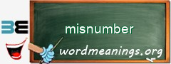 WordMeaning blackboard for misnumber